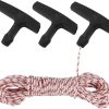 Pull Rope for Small Engine, 3.0mm 10-Meter Lawn Mower Pull Cord with Starter Handles, Recoil Starter Rope Fit for Stihl, Husqvarna, Poulan - Ideal for Chainsaws, Trimmers and Brush Cutters