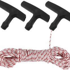Pull Rope for Small Engine, 3.0mm 10-Meter Lawn Mower Pull Cord with Starter Handles, Recoil Starter Rope Fit for Stihl, Husqvarna, Poulan - Ideal for Chainsaws, Trimmers and Brush Cutters