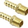 Brass hose barb quick couplers 5/16" to 1/4" NPT, 2-pack