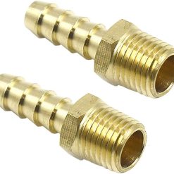 Brass hose barb quick couplers 5/16" to 1/4" NPT, 2-pack