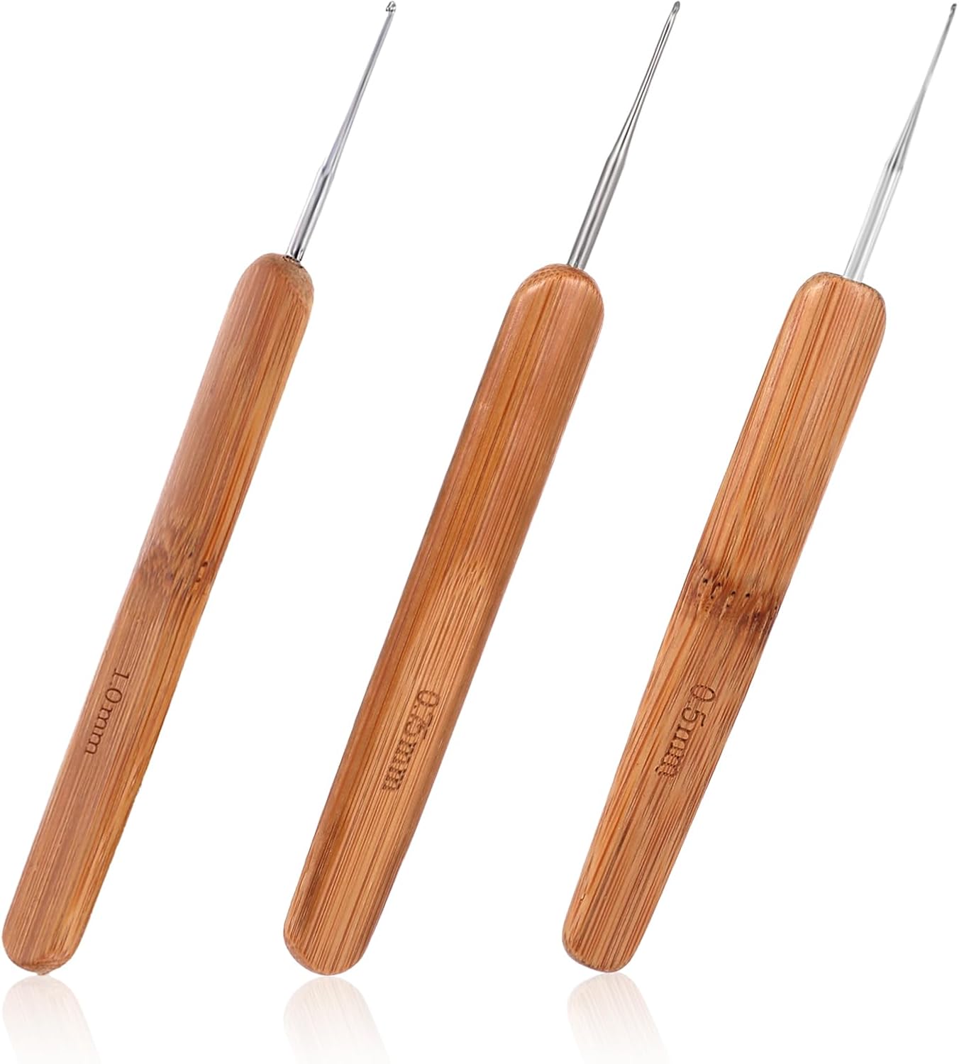 Dreadlock Crochet Hook Set, 3 Pieces 0.5-1.0mm 1 Dreadlock Crochet Hook Set, 3 Pieces 0.5-1.0mm