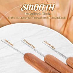 Dreadlock Crochet Hook Set, 3 Pieces 0.5-1.0mm 9 V1258 DP02 A 2425 202604072140 02