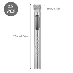 Alternative view of 6mm Diamond Hole Saw Drill Bits, 15 Pieces