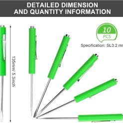Alternative view of 10 Pieces Pocket Screwdriver Mini Tops and Pocket Clips Magnetic Slotted Small Screw Driver with a Single Blade Head for Mechanical, Electrician(Green)