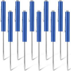 10 Pieces Pocket Screwdriver Mini Tops and Pocket Clips Magnetic Slotted Small Screw Driver with a Single Blade Head for Mechanical, Electrician(Blue)