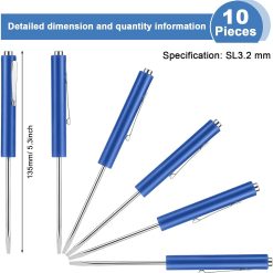Alternative view of 10 Pieces Pocket Screwdriver Mini Tops and Pocket Clips Magnetic Slotted Small Screw Driver with a Single Blade Head for Mechanical, Electrician(Blue)