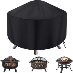 Round fire pit cover 22-34 inch heavy duty