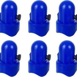 Large Trampoline Enclosure Pole Caps with Screw-in Bolts, Only Fit for Pole 1.5 Inch Diameter, 6 Piece, Blue,Trampoline Pole Toppers
