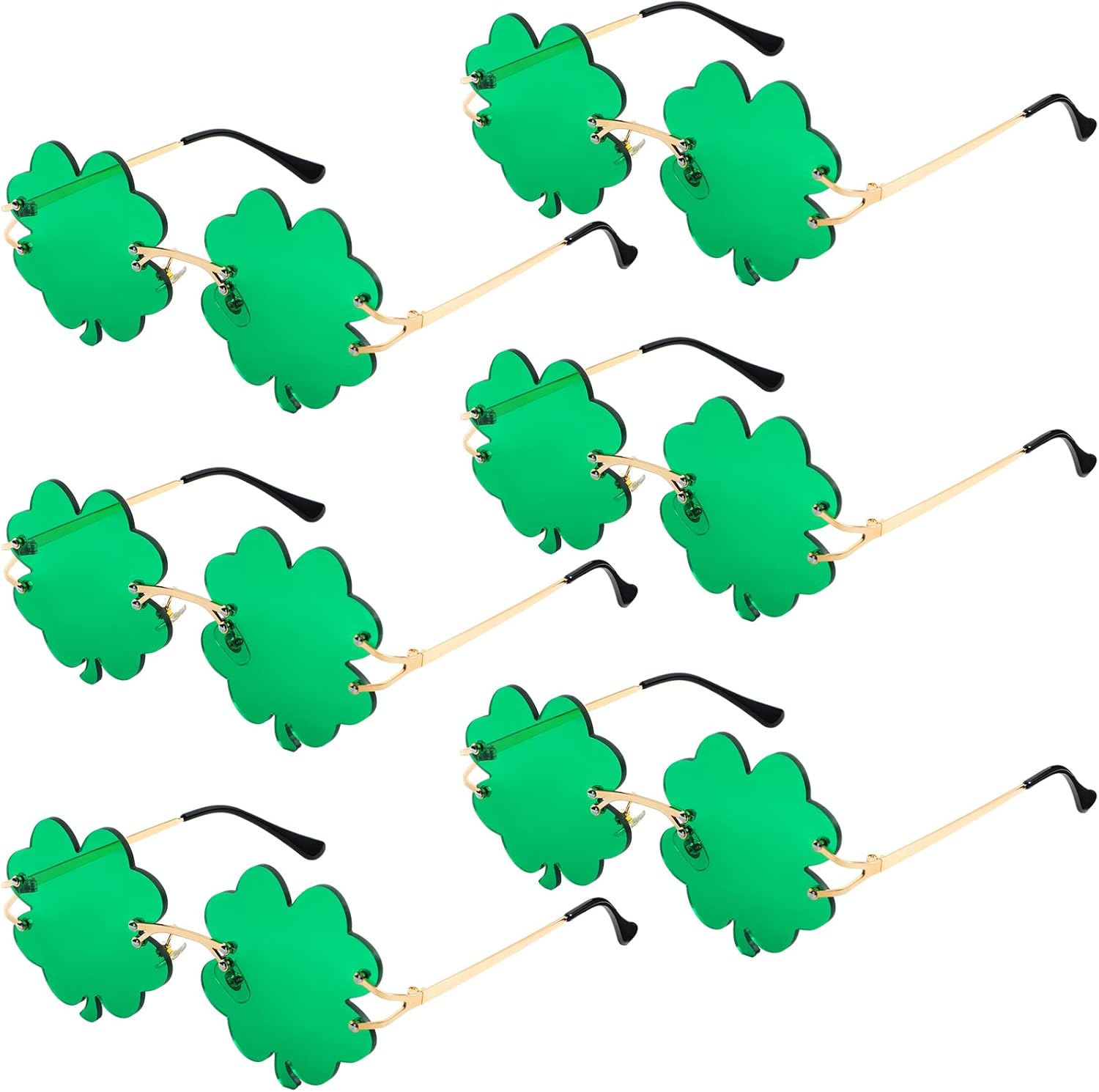 6 Pairs St. Patrick's Day Irish Green Shamrock Sunglasses Green Leprechaun Costume Glasses St. Patricks Day Accessories Shamrock Irish Clover Sunglasses for Costume Accessories 1 6 Pairs St. Patrick's Day Irish Green Shamrock Sunglasses Green Leprechaun Costume Glasses St. Patricks Day Accessories Shamrock Irish Clover Sunglasses for Costume Accessories
