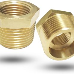 Brass 3/4" NPT Male to 1/2" Female Reducer Bushing, Brass Pipe Hex Bushing NPT Male to Female Pipe Fitting Adapter for Reduce Pipe (3/4”mnpt-1/2”fnpt)
