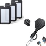 Retractable badge reel with magnetic closure 3 pack