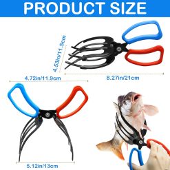 Alternative view of Fish Gripper Tool 3-Claw Metal Anti-Slip Fishing Pliers