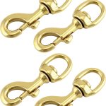 Flag Clip Swivel Spring Hook 4 Pack Heavy Duty Brass