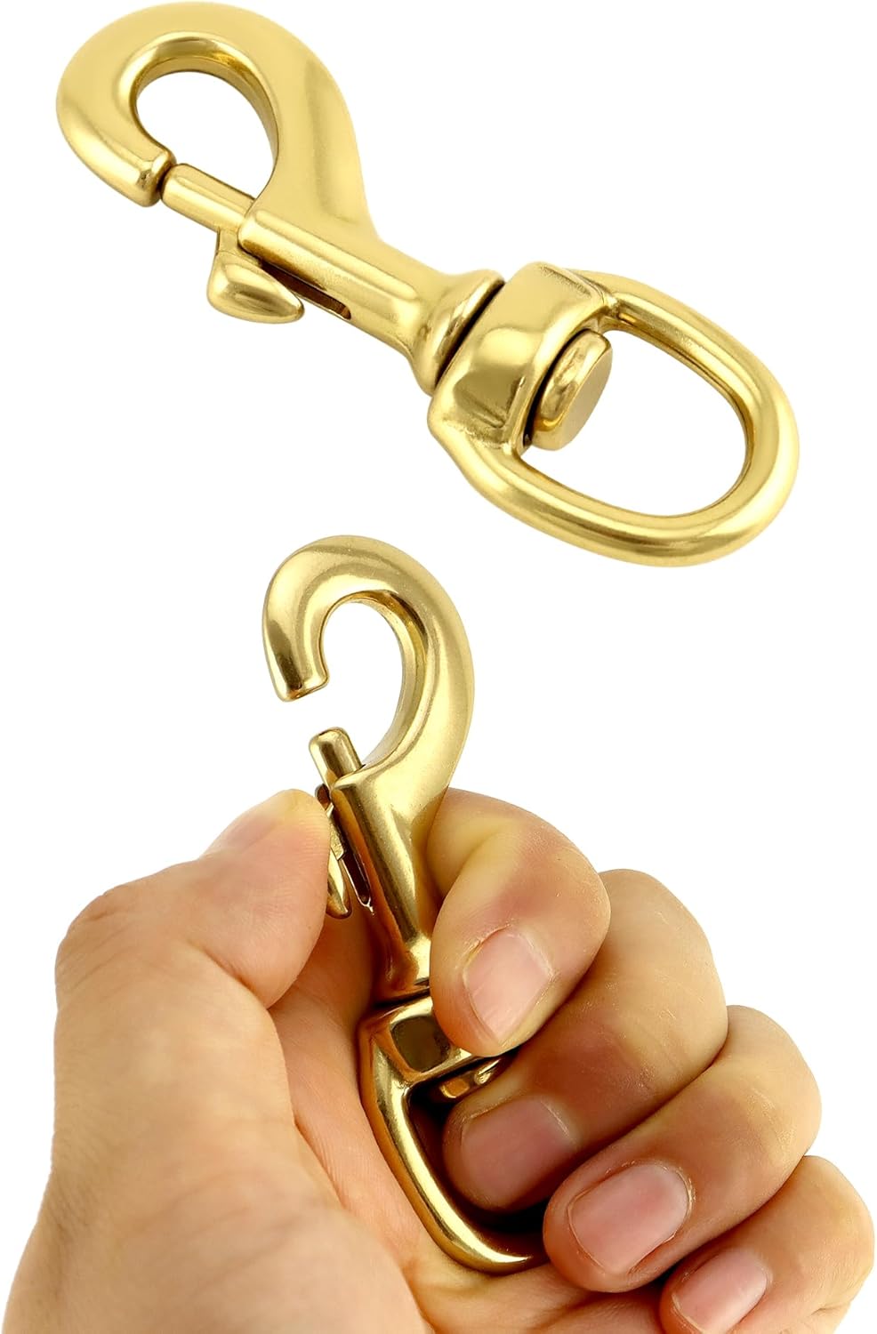 Flag Clip Swivel Spring Hook 4 Pack Heavy Duty Brass 2 Flag Clip Swivel Spring Hook 4 Pack Heavy Duty Brass - Image 2