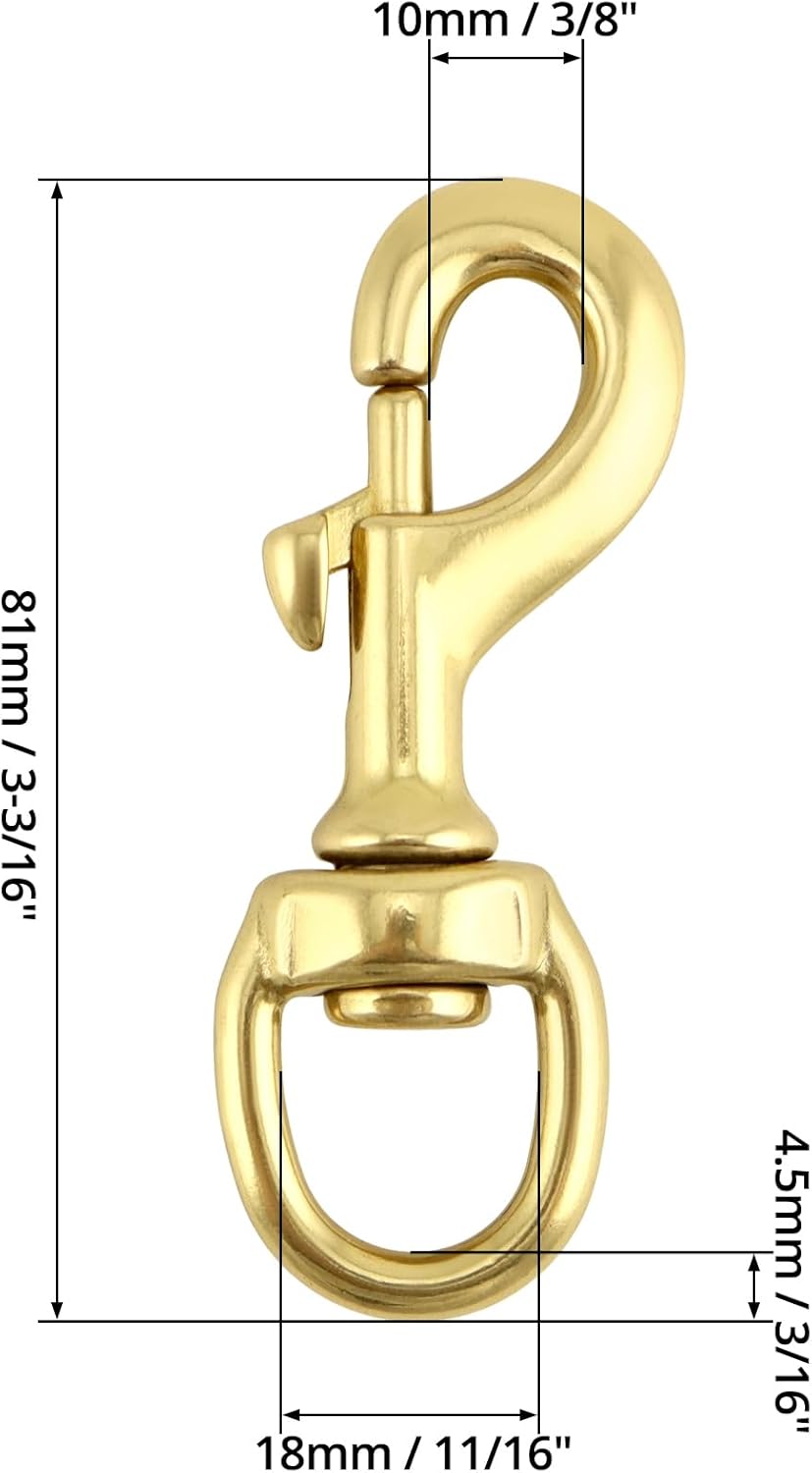 Flag Clip Swivel Spring Hook 4 Pack Heavy Duty Brass 6 Flag Clip Swivel Spring Hook 4 Pack Heavy Duty Brass - Image 6