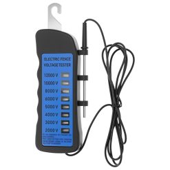 Electric fence voltage tester, 12kV, 8 neon lights