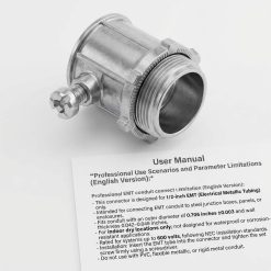 Alternative view of EMT Set Screw Connectors 1/2 Inch Zinc Die Cast 25 Pack