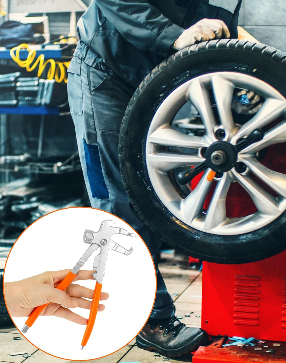 Wheel Weight Plier Hammer Tool for Clip-On Balance Rims 3 Wheel Weight Plier Hammer Tool for Clip-On Balance Rims - Image 3