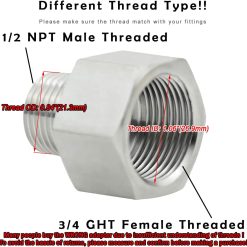 Alternative view of Stainless Steel Garden Hose to NPT Adapter