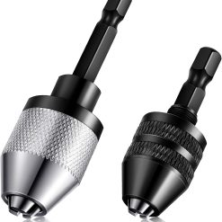 Keyless Drill Chuck Adapter 1/4 Inch Hex Shank (2 Pieces)