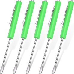Magnetic Mini Pocket Screwdriver Set, 5 Pieces Green