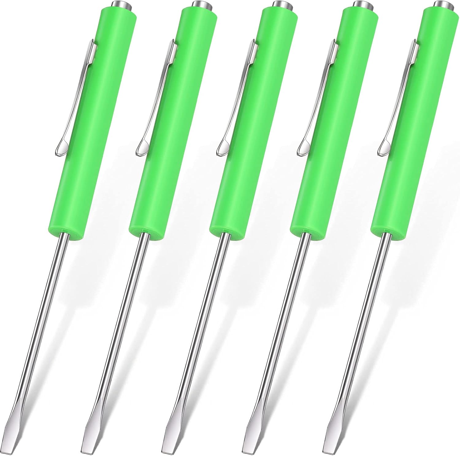 Magnetic Mini Pocket Screwdriver Set, 5 Pieces Green 1 Magnetic Mini Pocket Screwdriver Set, 5 Pieces Green