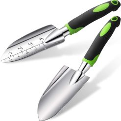 Garden trowel set 2-piece with depth measurements
