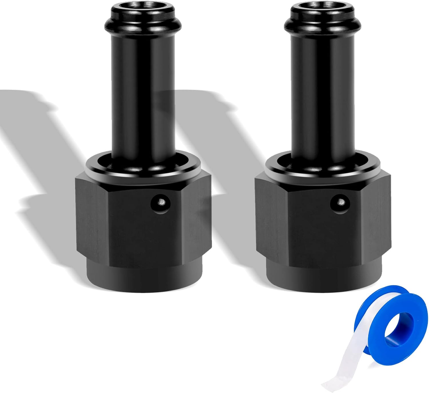 6AN Female to 3/8 Barb Fitting Adapter - 2 Pack 1 6AN Female to 3/8 Barb Fitting Adapter - 2 Pack