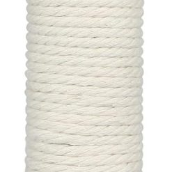 Cotton Rope 6mm x 20m White 4-Ply Macrame Cord