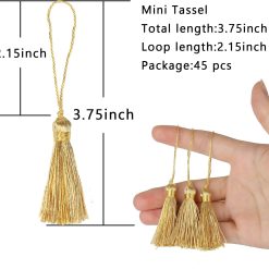 Alternative view of Mini Bookmark Tassels 45 Pieces 9.5cm Silky Handmade