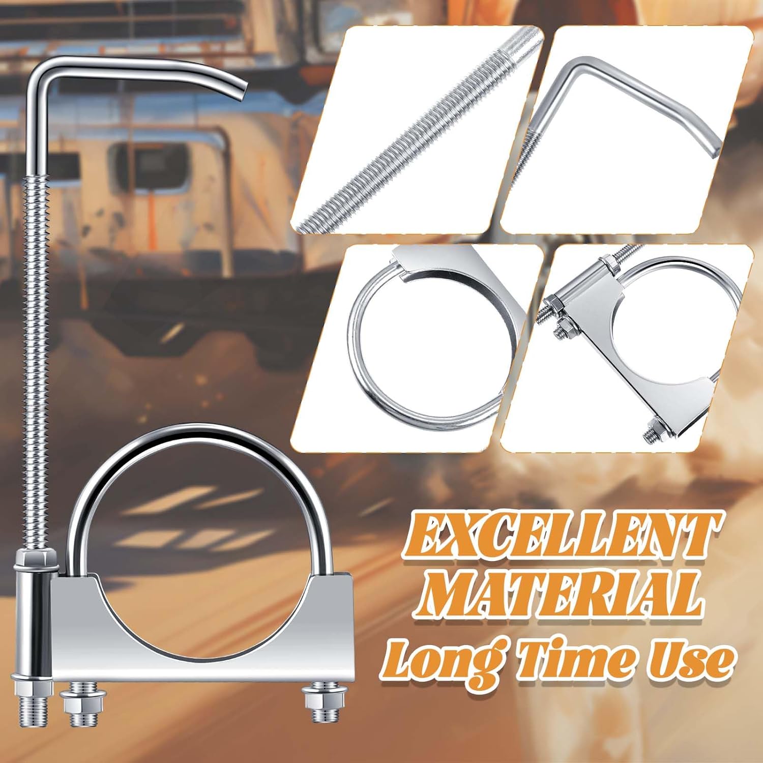 2.5 inch universal exhaust clamp with hanger 3 2.5 inch universal exhaust clamp with hanger - Image 3