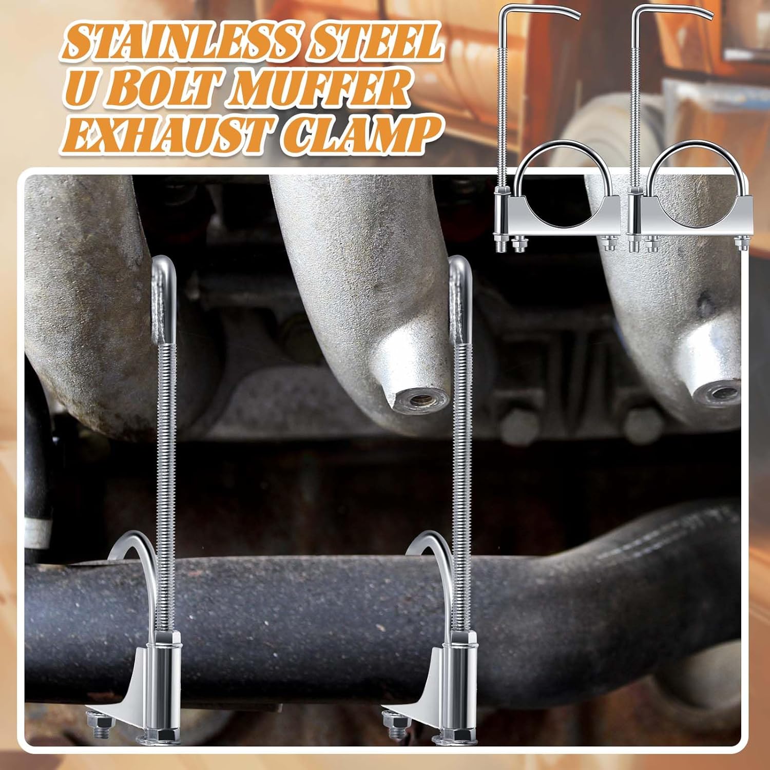 2.5 inch universal exhaust clamp with hanger 6 2.5 inch universal exhaust clamp with hanger - Image 6