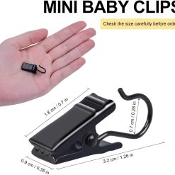 Alternative view of Curtain Clips Metal 100 Pack Black