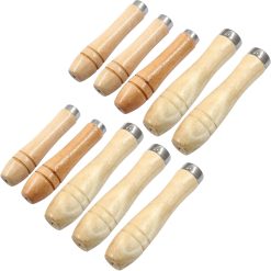 Wooden file handles with metal collars 4mm 5mm