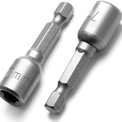 Alternative view of Magnetic Nut Driver Bit 7mm 1/4 Hex Socket Adapter 2-piece