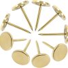 Gold flat head thumb tacks 11mm x 17mm, pack of 100
