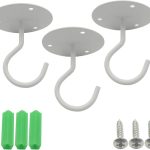 Heavy Duty Metal Ceiling Hooks 3 Pack White