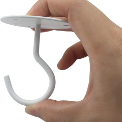 Alternative view of 3 Pack Heavy Duty Ceiling Hooks, Metal Wall Mounted Hangers for Indoor Outdoor Bird Feeders Planters, Hanging Plants(White)