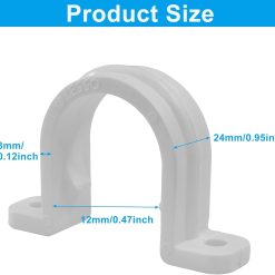 Alternative view of SCH 3/4 inch (25mm) PVC pipe clamps, pack of 10