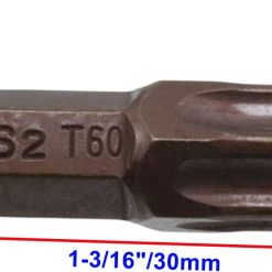 Alternative view of T60 Torx Screwdriver Bit Set 8pc Hex Shank