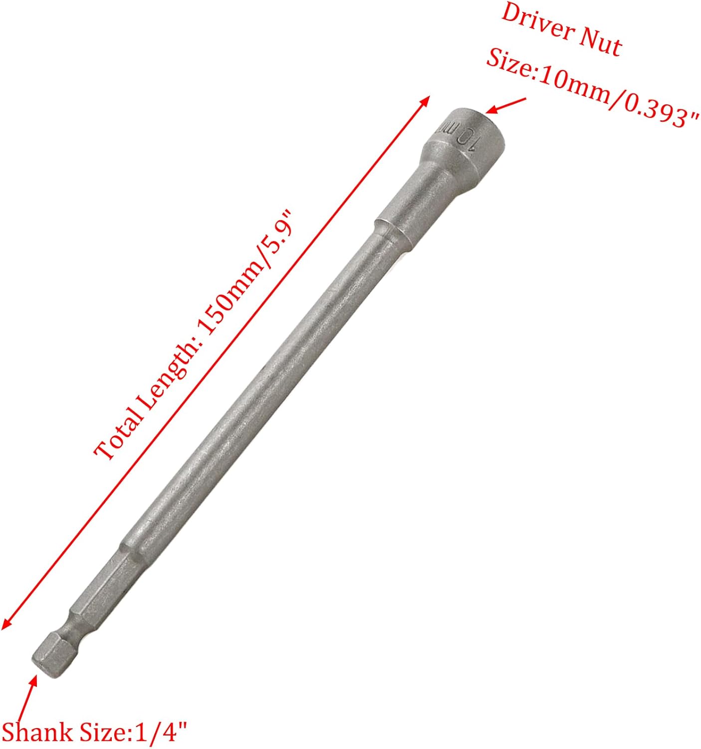 Hex Shank Magnetic Power Nut Driver Bit Set 10mm 2 Hex Shank Magnetic Power Nut Driver Bit Set 10mm - Image 2
