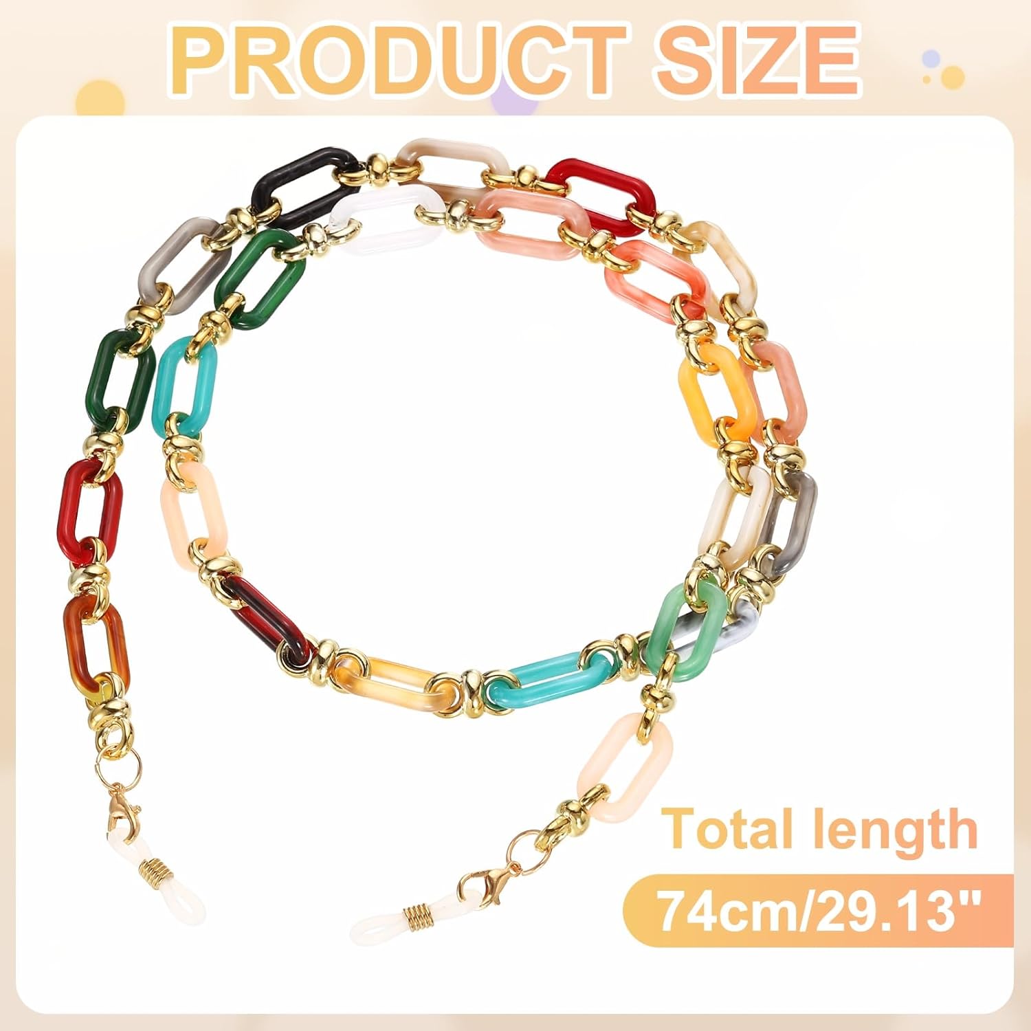 Acrylic Glasses Chain 74cm 2 Acrylic Glasses Chain 74cm - Image 2