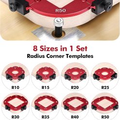 Alternative view of Router Corner Radius Template, 2 Pack Aluminum Alloy R10-R50