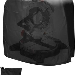 Dustproof Miter Saw Cover, 210D Oxford Cloth with Bottom Drawcord Fits Most Miter Saws, Planers, Machine Tools, Rustproof and Waterproof, Black