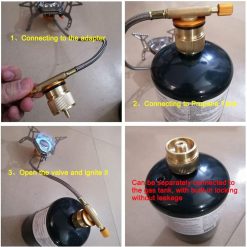 Alternative view of Camping Stove Adapter 1LB Propane to EN417 Lindal Valve