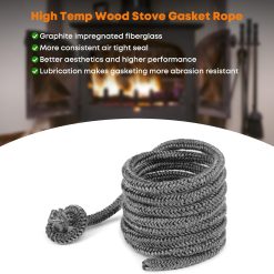 Alternative view of Wood Stove Gasket Rope 1/4" x 84" Graphite Fiberglass