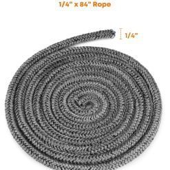 Wood Stove Gasket Rope 1/4" x 84" Graphite Fiberglass 8 V1258 DP02 B 553 202604082240 02