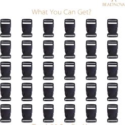 Alternative view of Side Release Buckle 1 Inch Plastic Buckles Clip Adjustable Release for Paracord Webbing Belt (Black, 1 Inch, 30 Piece)