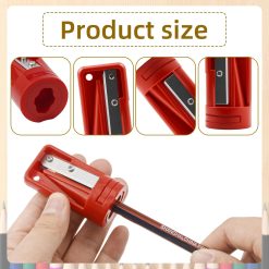 Alternative view of 4 Pack Carpenter Pencil Sharpener, Manual Contractor Pencil Sharpener, Portable Woodworking Pencil Sharpeners Cutter Shaver Narrow Sharpening Tool for Woodworking Tool