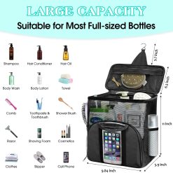 Alternative view of Mesh Shower Caddy Tote Bag with Quick Dry Design